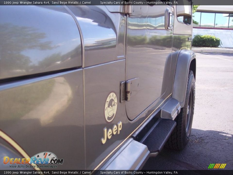 1990 Jeep Wrangler Sahara 4x4 Sand Beige Metallic / Camel Photo #24