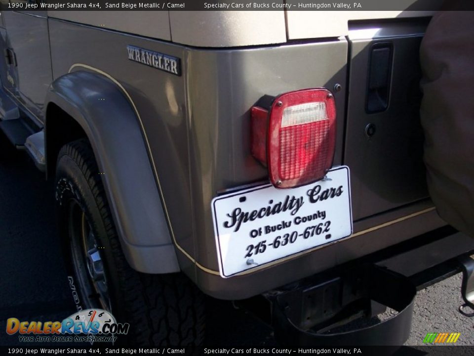 1990 Jeep Wrangler Sahara 4x4 Sand Beige Metallic / Camel Photo #28