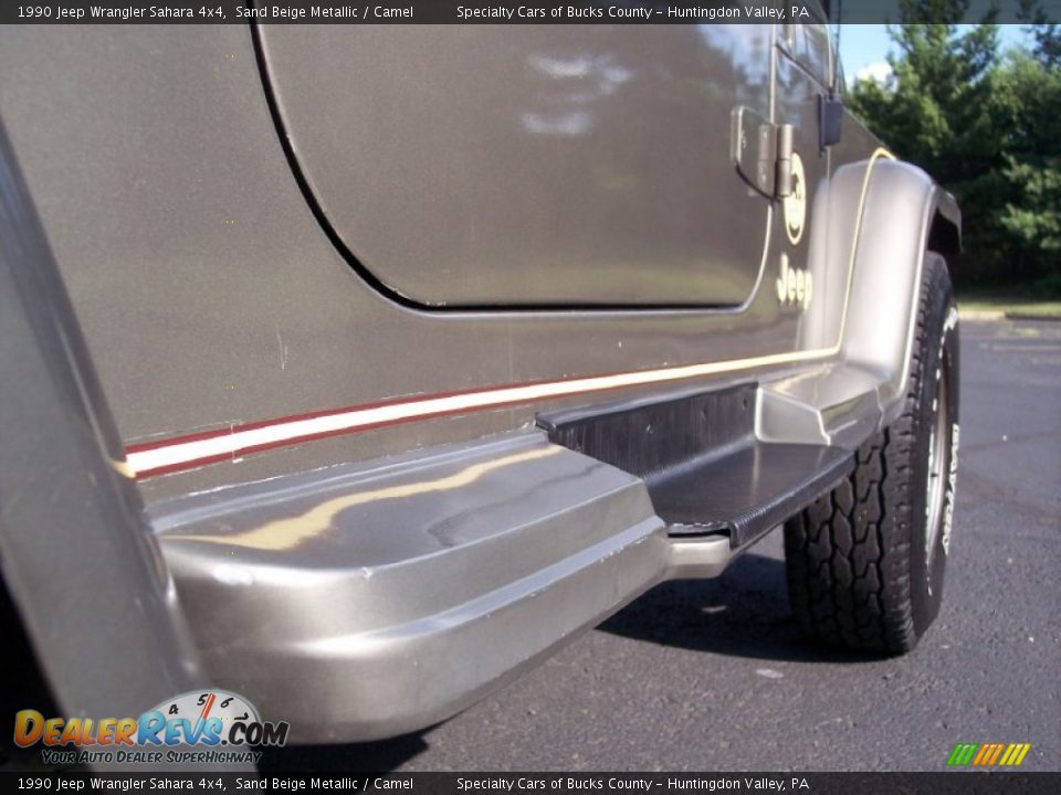 1990 Jeep Wrangler Sahara 4x4 Sand Beige Metallic / Camel Photo #31