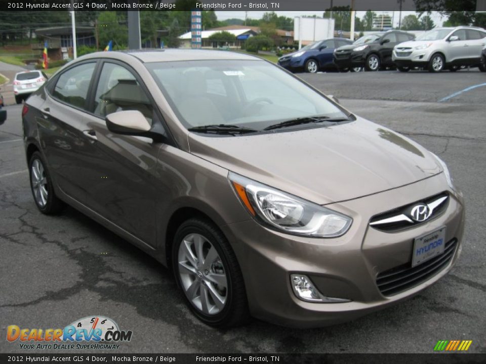2012 Hyundai Accent GLS 4 Door Mocha Bronze / Beige Photo #4