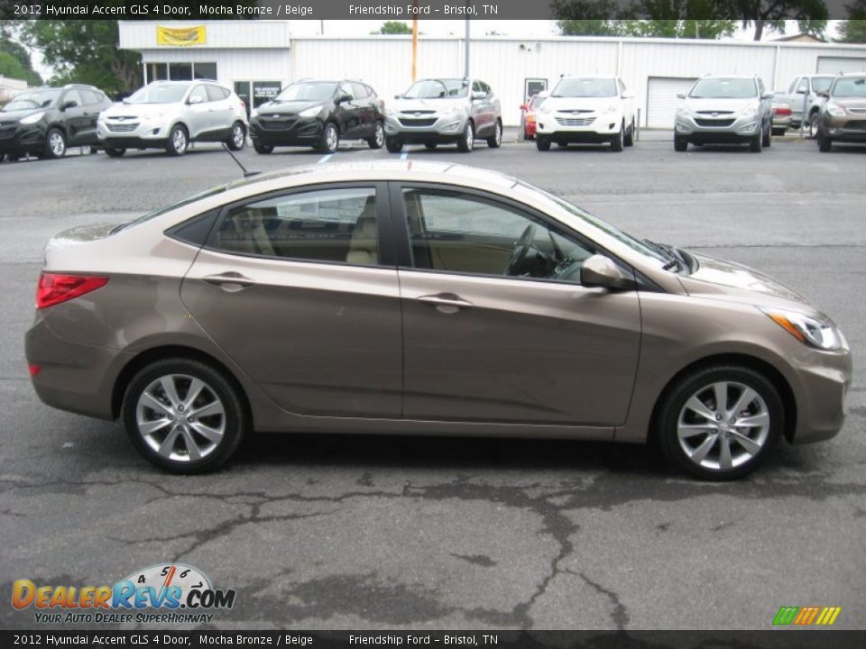 2012 Hyundai Accent GLS 4 Door Mocha Bronze / Beige Photo #5