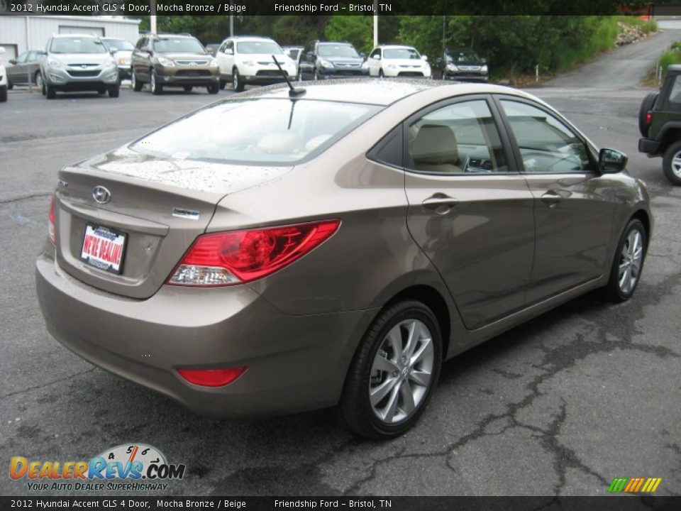 2012 Hyundai Accent GLS 4 Door Mocha Bronze / Beige Photo #6