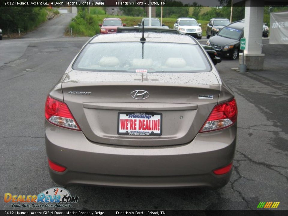 2012 Hyundai Accent GLS 4 Door Mocha Bronze / Beige Photo #7