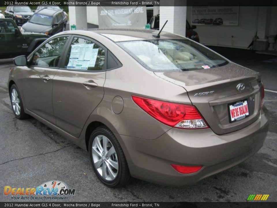2012 Hyundai Accent GLS 4 Door Mocha Bronze / Beige Photo #8