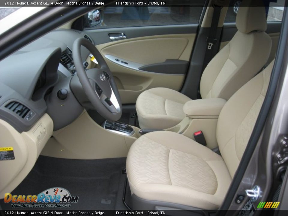 Beige Interior - 2012 Hyundai Accent GLS 4 Door Photo #13