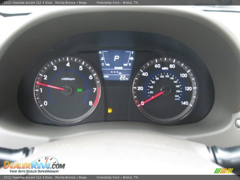 2012 Hyundai Accent GLS 4 Door Gauges Photo #28