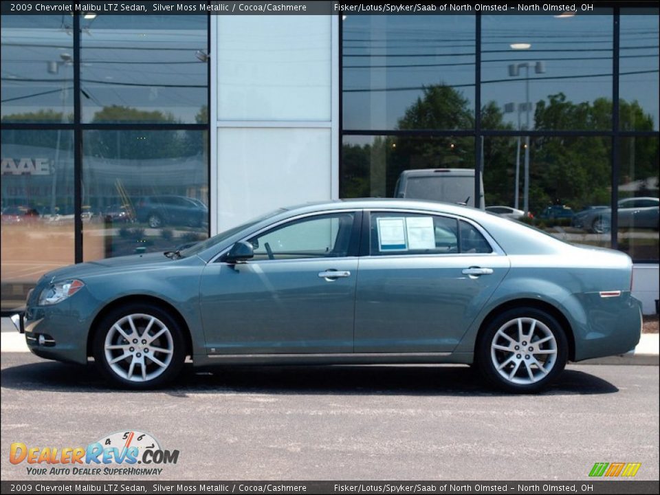 2009 Chevrolet Malibu LTZ Sedan Silver Moss Metallic / Cocoa/Cashmere Photo #5