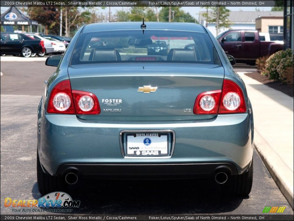 2009 Chevrolet Malibu LTZ Sedan Silver Moss Metallic / Cocoa/Cashmere Photo #7