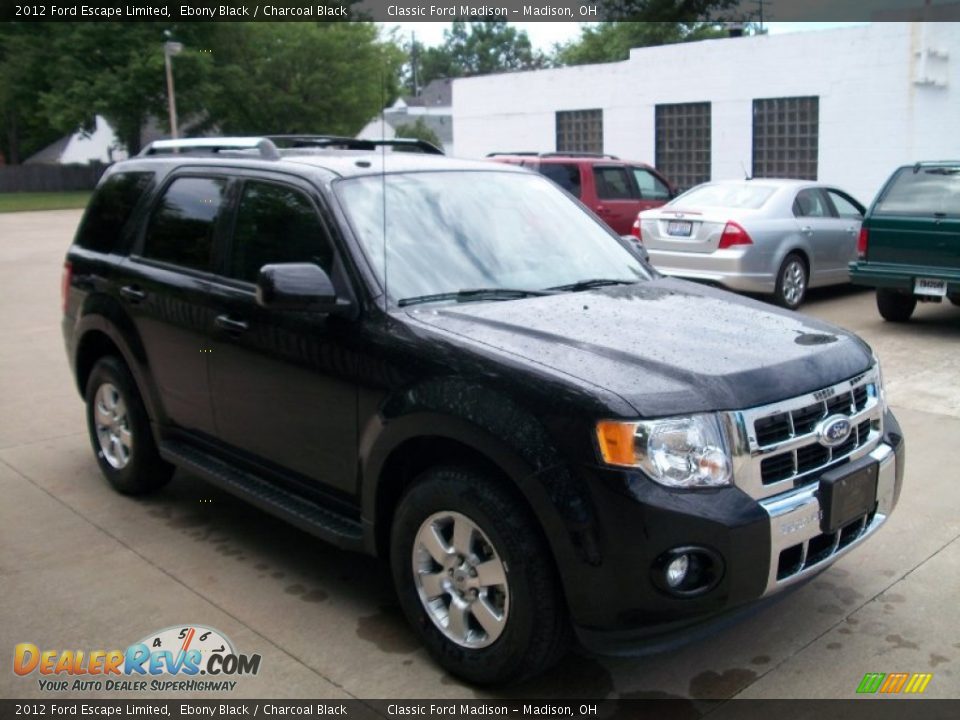 2012 Ford Escape Limited Ebony Black / Charcoal Black Photo #3