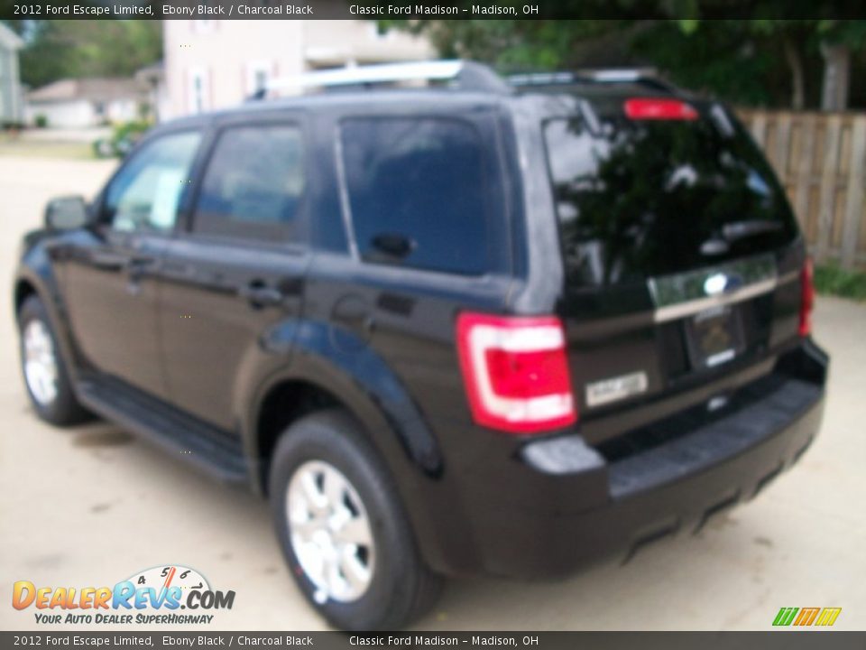 2012 Ford Escape Limited Ebony Black / Charcoal Black Photo #7
