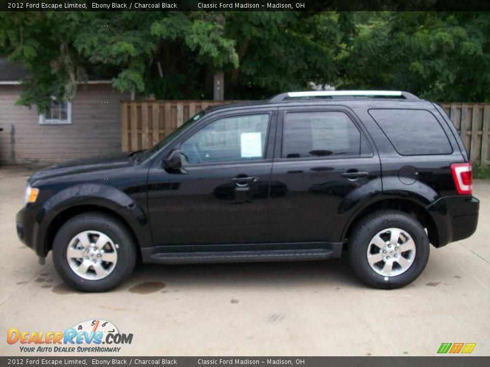 2012 Ford Escape Limited Ebony Black / Charcoal Black Photo #8
