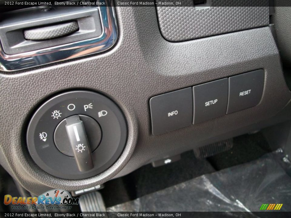 2012 Ford Escape Limited Ebony Black / Charcoal Black Photo #10
