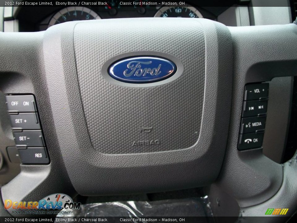 2012 Ford Escape Limited Ebony Black / Charcoal Black Photo #12
