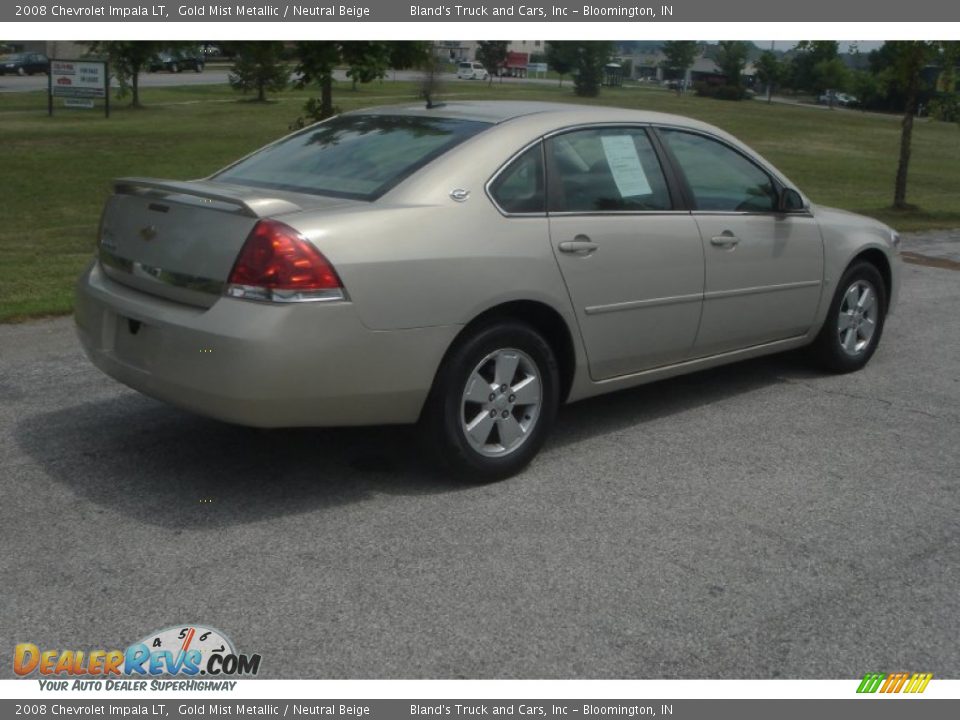 2008 Chevrolet Impala LT Gold Mist Metallic / Neutral Beige Photo #2