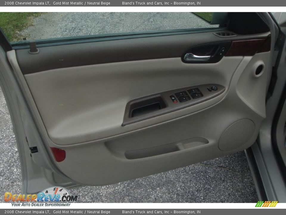 2008 Chevrolet Impala LT Gold Mist Metallic / Neutral Beige Photo #16