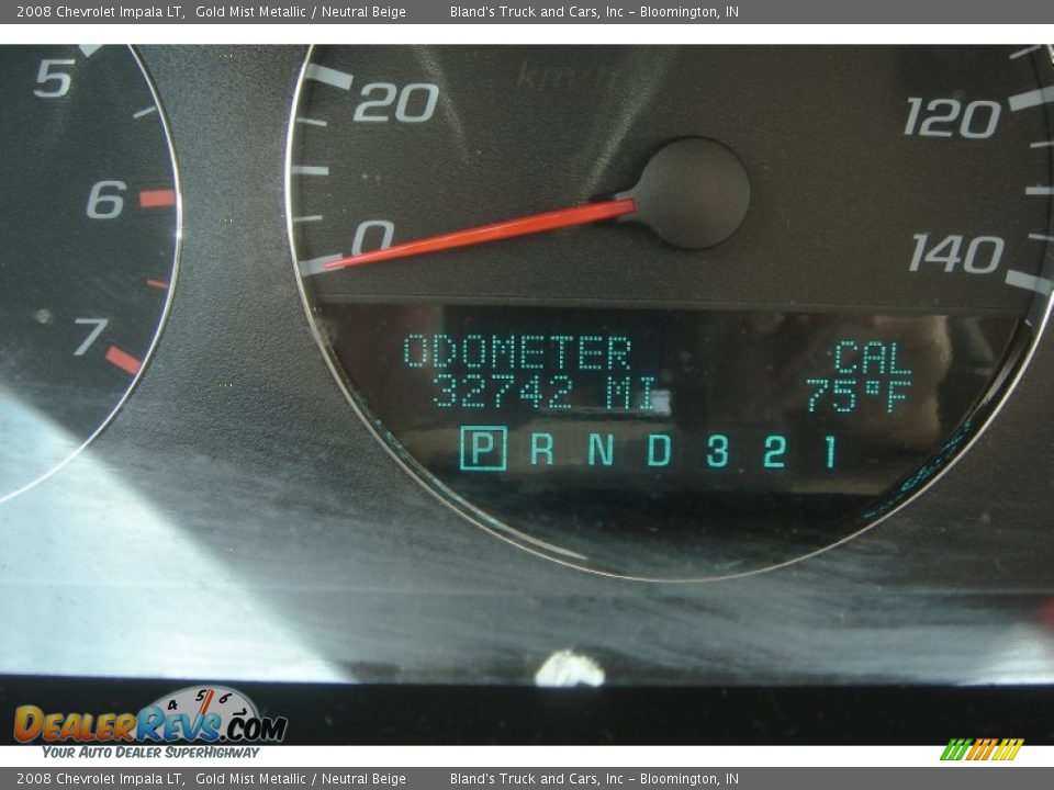 2008 Chevrolet Impala LT Gold Mist Metallic / Neutral Beige Photo #22