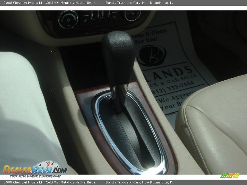 2008 Chevrolet Impala LT Gold Mist Metallic / Neutral Beige Photo #25
