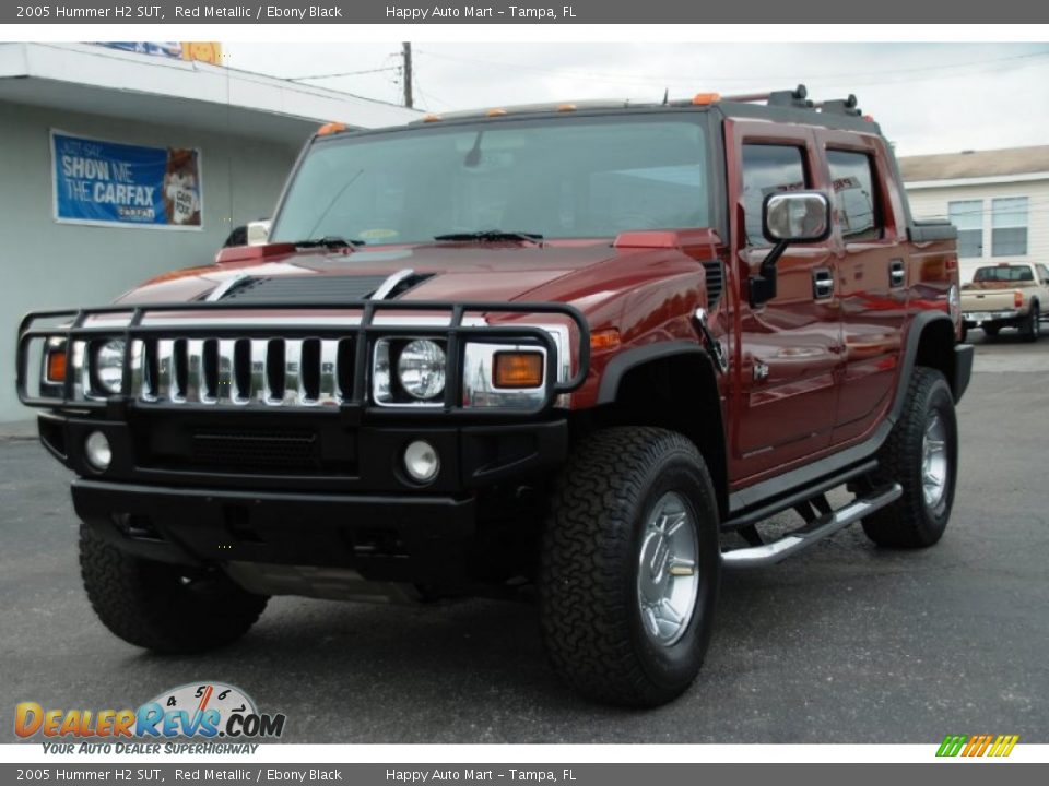 2005 Hummer H2 SUT Red Metallic / Ebony Black Photo #10