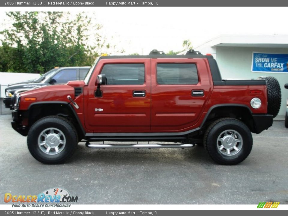 2005 Hummer H2 SUT Red Metallic / Ebony Black Photo #12