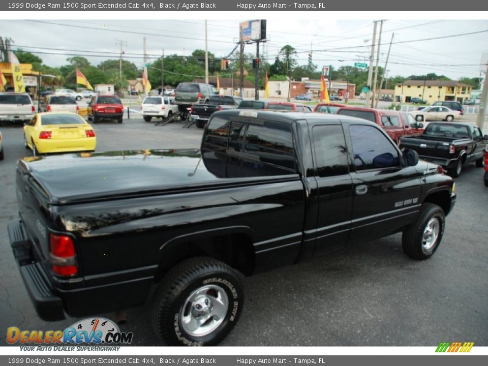 1999 Dodge Ram 1500 Sport Extended Cab 4x4 Black / Agate Black Photo #6
