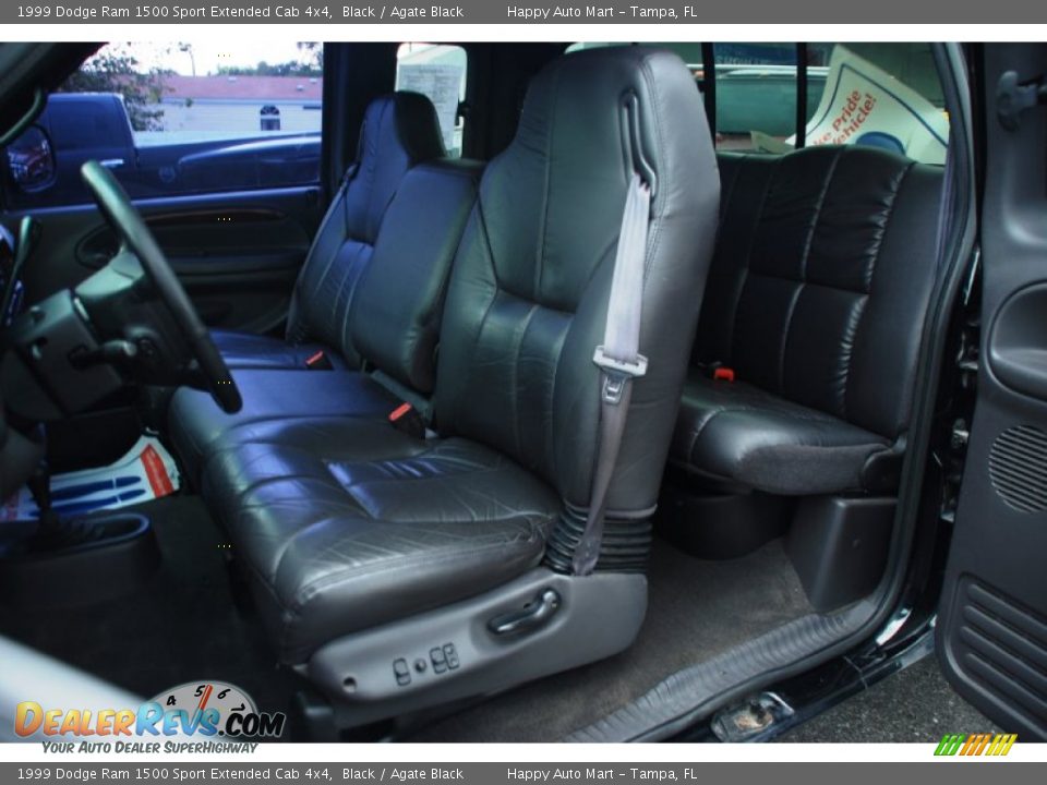 1999 Dodge Ram 1500 Sport Extended Cab 4x4 Black / Agate Black Photo #8