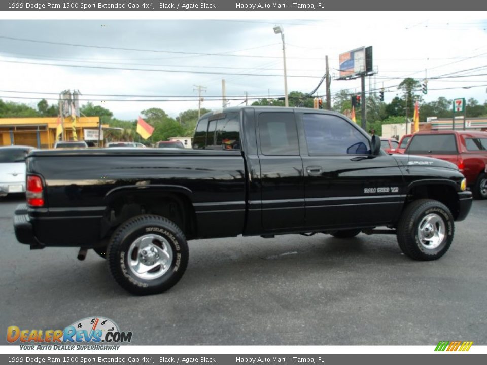 Black 1999 Dodge Ram 1500 Sport Extended Cab 4x4 Photo #9