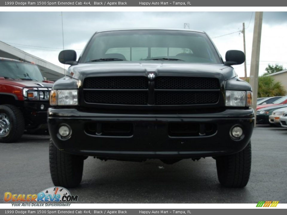 1999 Dodge Ram 1500 Sport Extended Cab 4x4 Black / Agate Black Photo #14