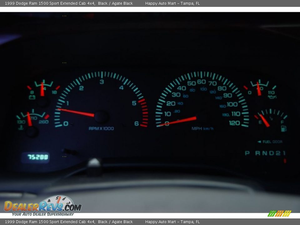 1999 Dodge Ram 1500 Sport Extended Cab 4x4 Gauges Photo #20