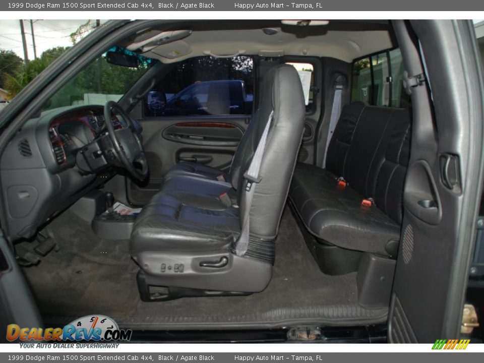 Agate Black Interior - 1999 Dodge Ram 1500 Sport Extended Cab 4x4 Photo #27
