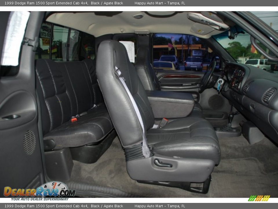 Agate Black Interior - 1999 Dodge Ram 1500 Sport Extended Cab 4x4 Photo #32