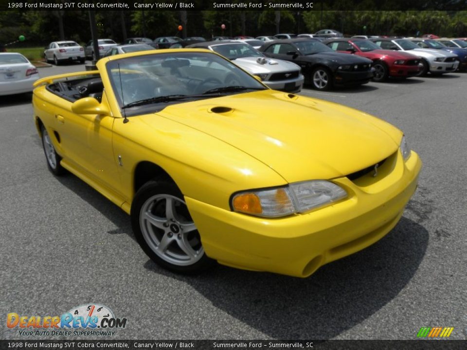 Front 3/4 View of 1998 Ford Mustang SVT Cobra Convertible Photo #1