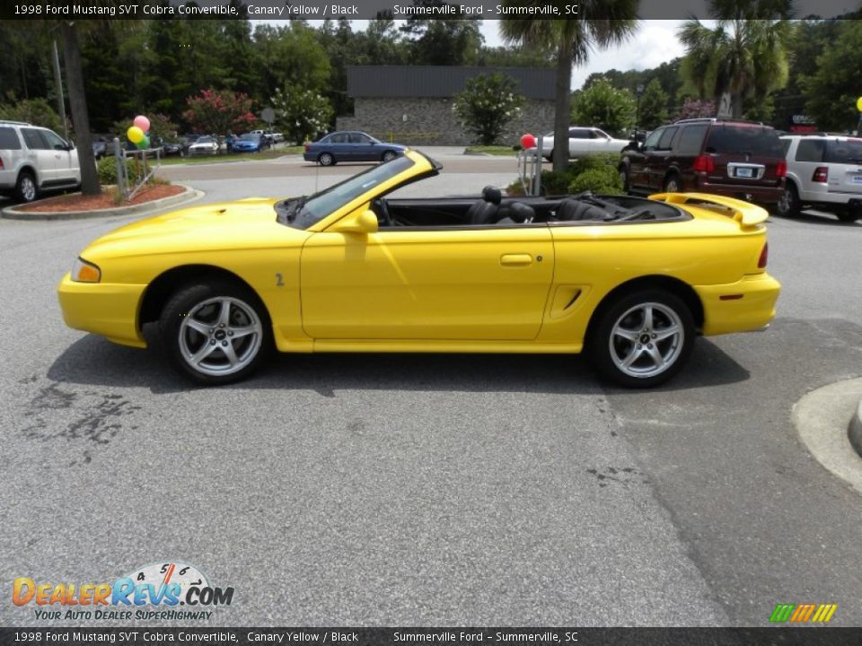 Canary Yellow 1998 Ford Mustang SVT Cobra Convertible Photo #3