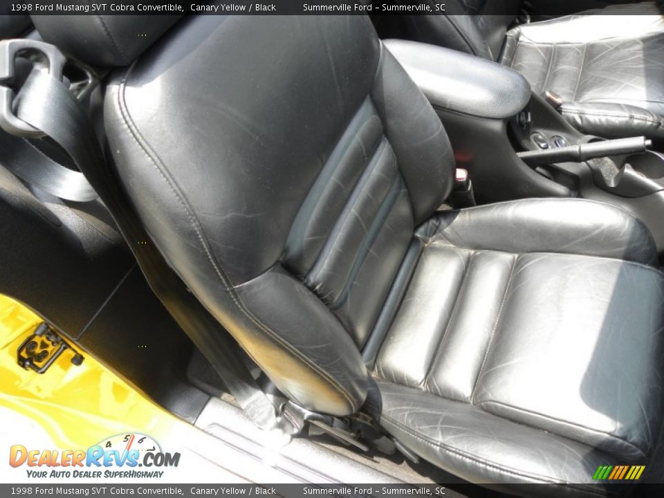 Black Interior - 1998 Ford Mustang SVT Cobra Convertible Photo #7