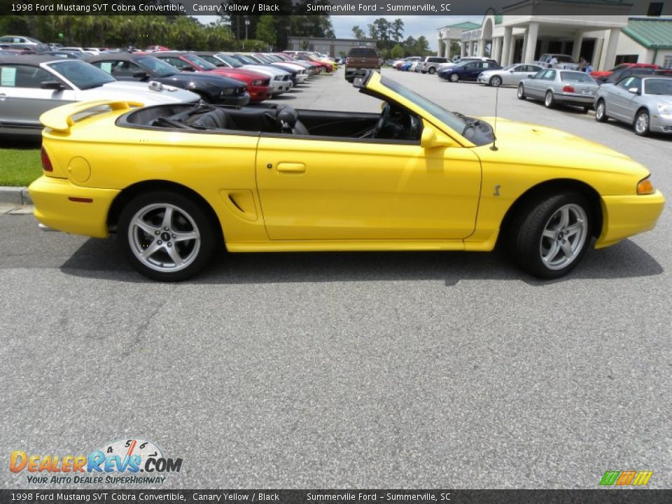 Canary Yellow 1998 Ford Mustang SVT Cobra Convertible Photo #9