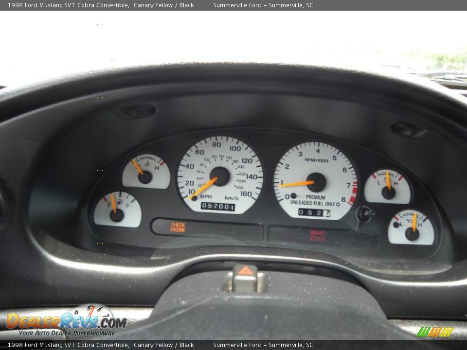 1998 Ford Mustang SVT Cobra Convertible Gauges Photo #17