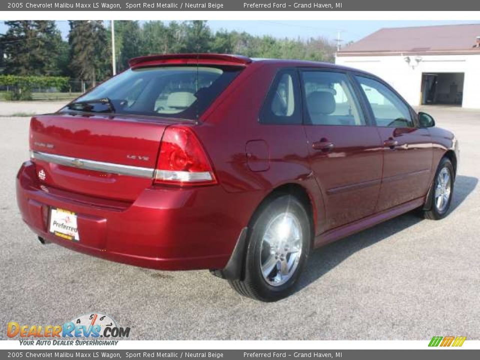 2005 Chevrolet Malibu Maxx LS Wagon Sport Red Metallic / Neutral Beige Photo #5