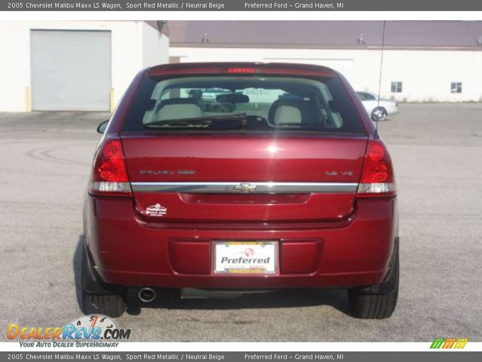 2005 Chevrolet Malibu Maxx LS Wagon Sport Red Metallic / Neutral Beige Photo #6