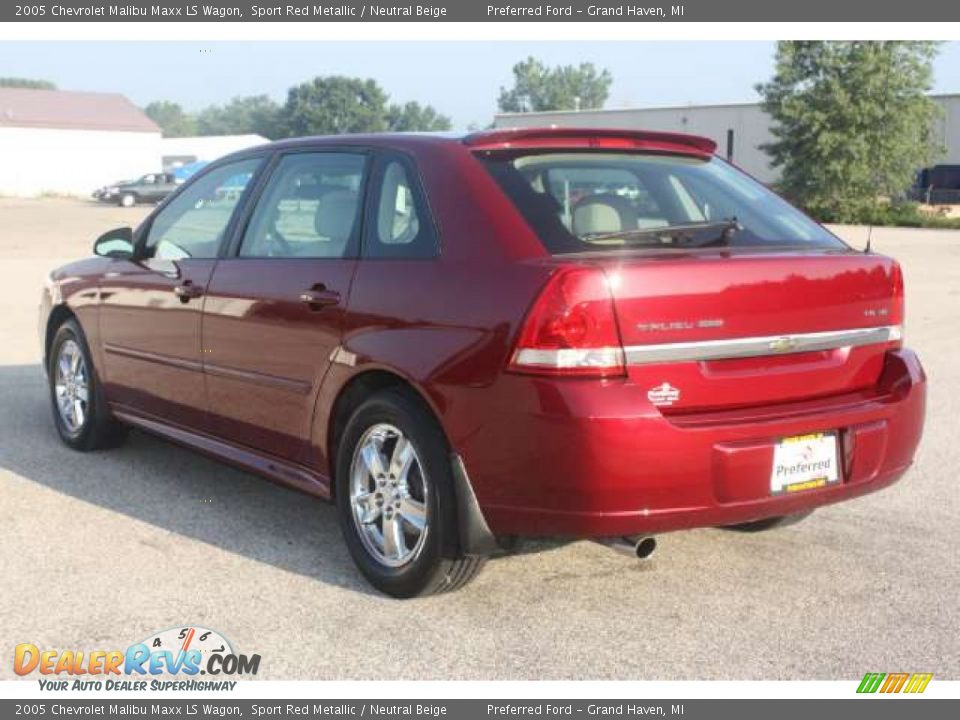2005 Chevrolet Malibu Maxx LS Wagon Sport Red Metallic / Neutral Beige Photo #7