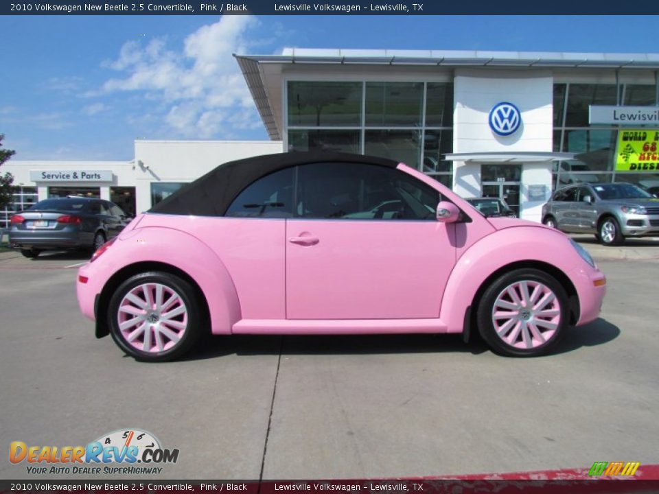 2010 Volkswagen New Beetle 2.5 Convertible Pink / Black Photo #6