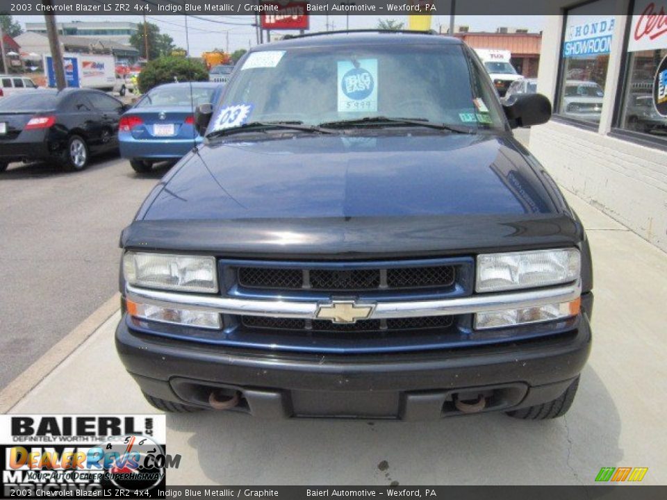 2003 Chevrolet Blazer LS ZR2 4x4 Indigo Blue Metallic / Graphite Photo #2