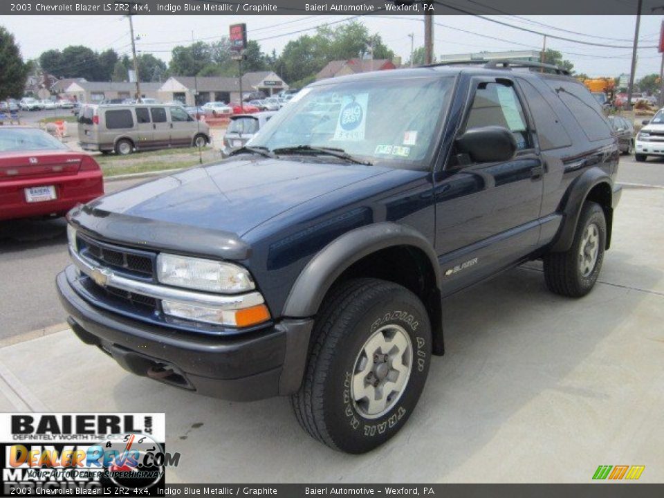 2003 Chevrolet Blazer LS ZR2 4x4 Indigo Blue Metallic / Graphite Photo #3