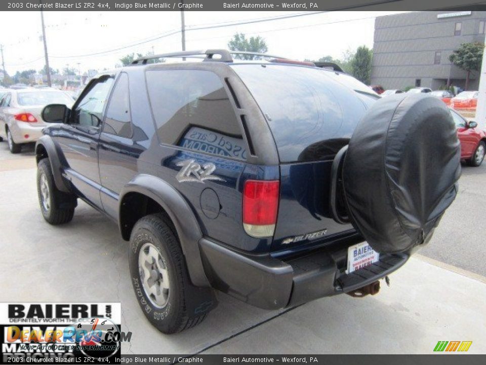 2003 Chevrolet Blazer LS ZR2 4x4 Indigo Blue Metallic / Graphite Photo #4