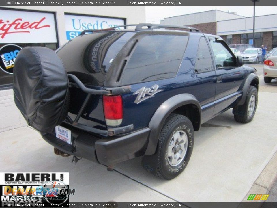 2003 Chevrolet Blazer LS ZR2 4x4 Indigo Blue Metallic / Graphite Photo #6