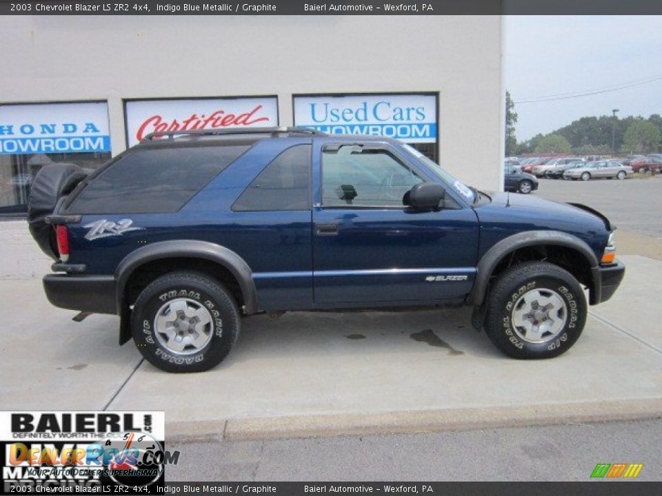 2003 Chevrolet Blazer LS ZR2 4x4 Indigo Blue Metallic / Graphite Photo #7