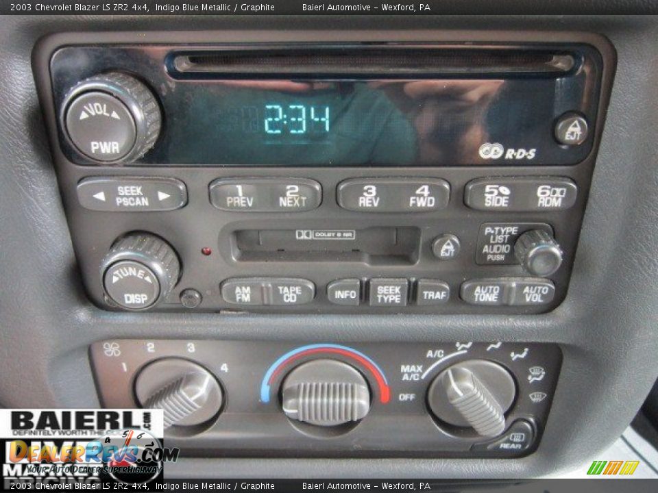 2003 Chevrolet Blazer LS ZR2 4x4 Indigo Blue Metallic / Graphite Photo #19