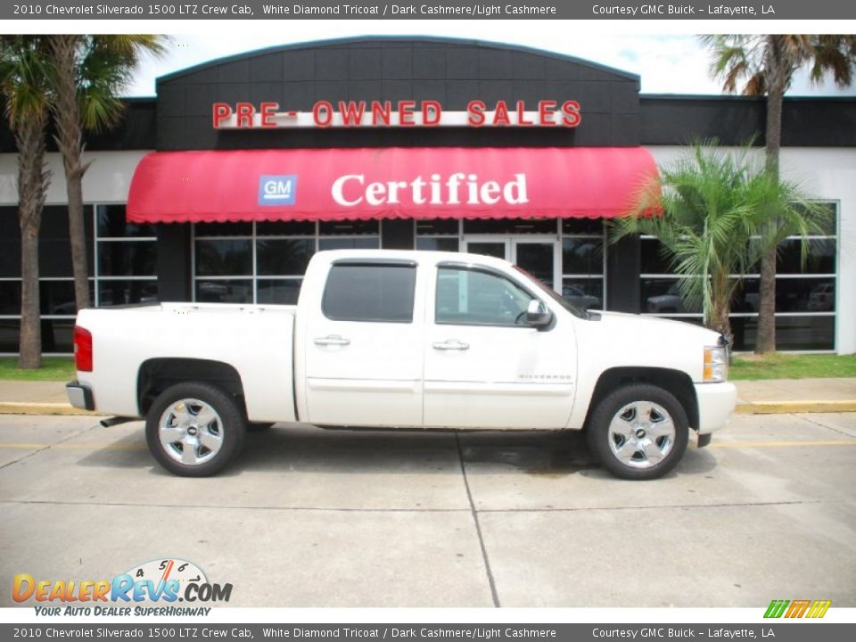 2010 Chevrolet Silverado 1500 LTZ Crew Cab White Diamond Tricoat / Dark Cashmere/Light Cashmere Photo #1