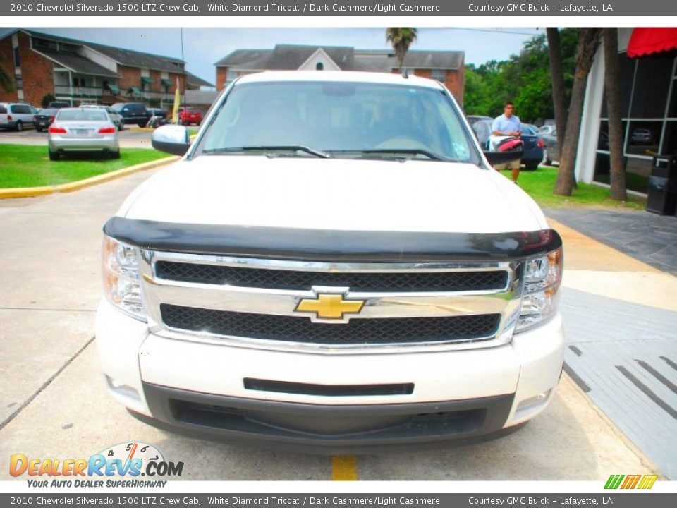 2010 Chevrolet Silverado 1500 LTZ Crew Cab White Diamond Tricoat / Dark Cashmere/Light Cashmere Photo #2