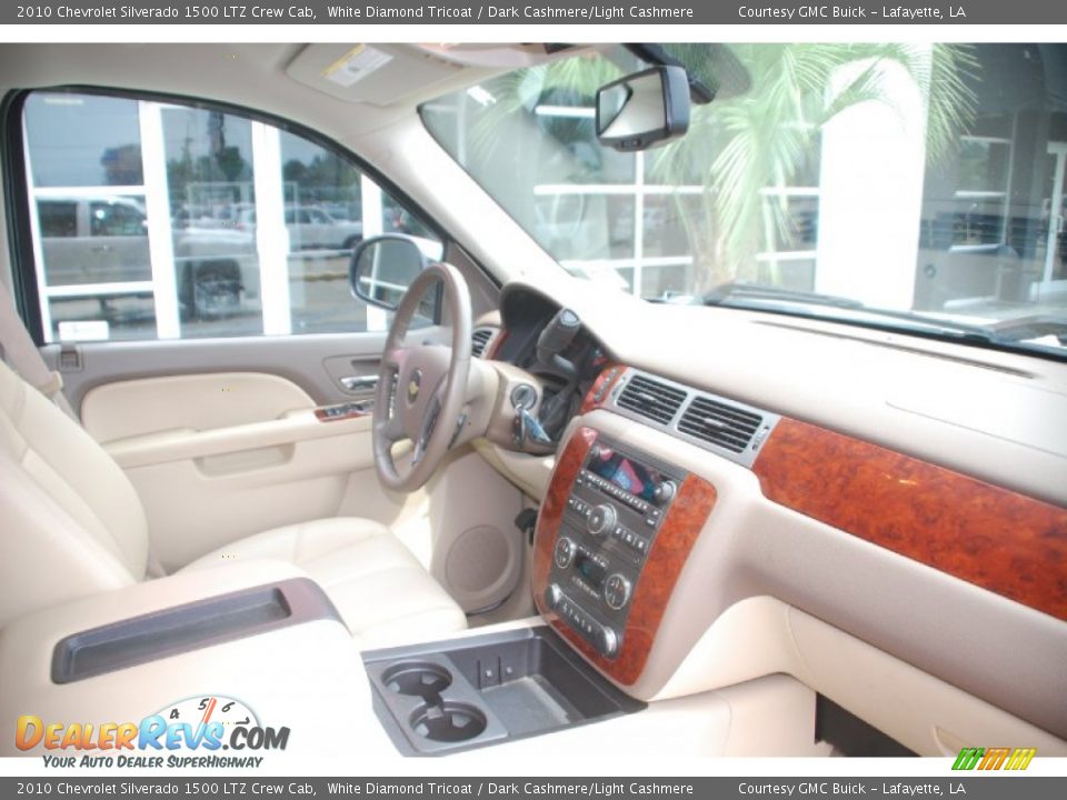 2010 Chevrolet Silverado 1500 LTZ Crew Cab White Diamond Tricoat / Dark Cashmere/Light Cashmere Photo #6