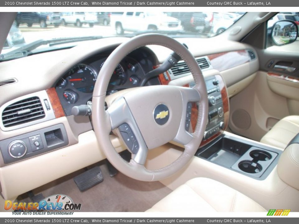 2010 Chevrolet Silverado 1500 LTZ Crew Cab White Diamond Tricoat / Dark Cashmere/Light Cashmere Photo #11