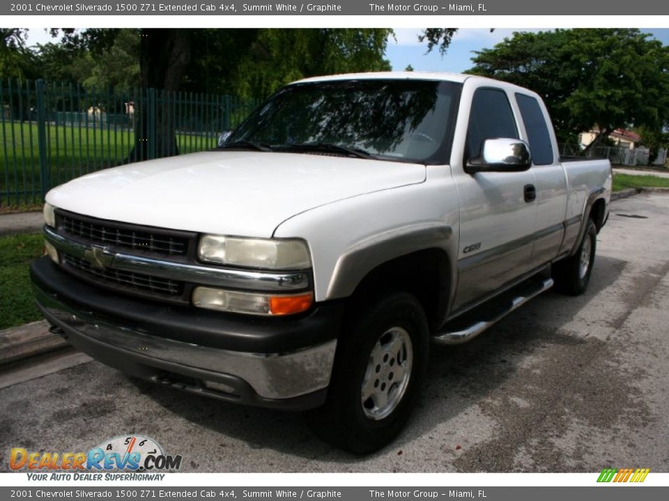 2001 Chevrolet Silverado 1500 Z71 Extended Cab 4x4 Summit White / Graphite Photo #1